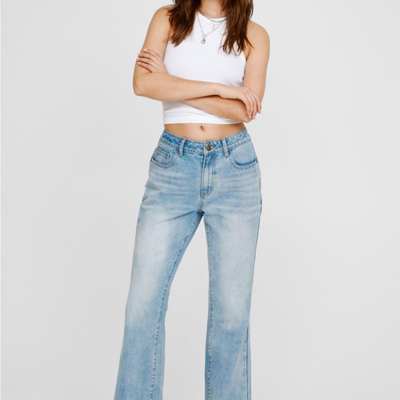 Nasty Gal Red Star Flare Jeans - Picture 5 of 5